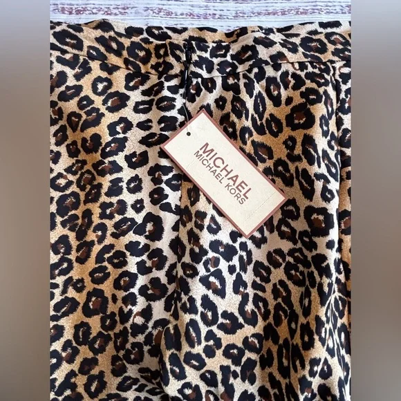 MICHAEL Michael Kors Leopard Print Silk Skirt - Picture 5 of 8